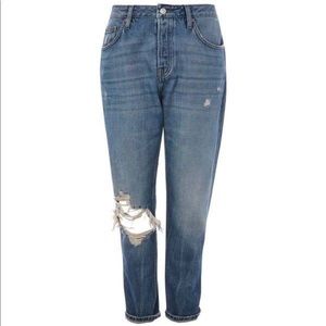 NWT Topshop Moto Hayden Boyfriend Distressed Denim